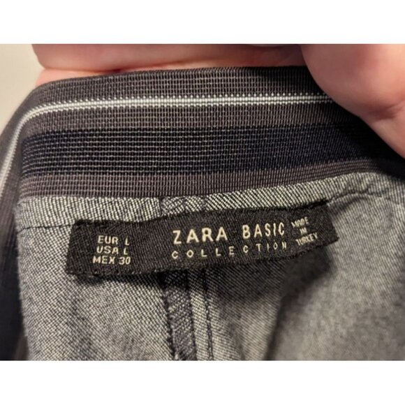 Zara Basic Womens Tapered Trousers Large Office Wear High Rise - Picture 4 of 4